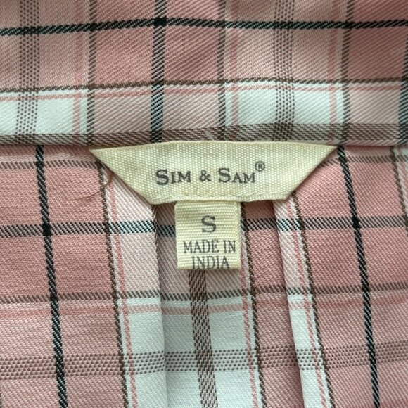 Sim & Sam Pink Plaid Knee Length Skirt Size Small EUC - Picture 5 of 6